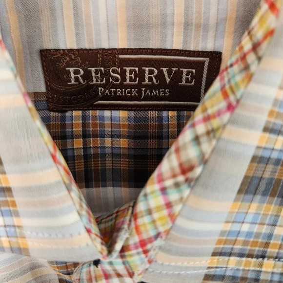 Patrick James RESERVE size Medium long sleeve button-up - Picture 8 of 13